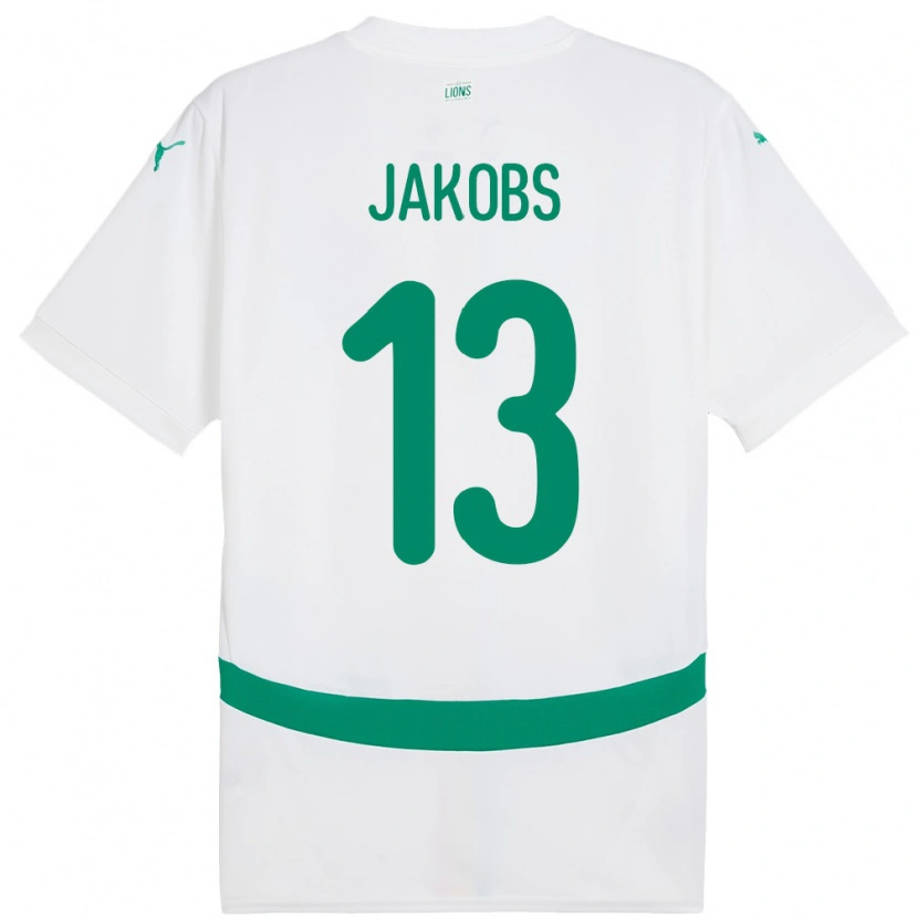Danxen Donna Maglia Senegal Ismail Jakobs #13 Bianco Kit Gara Home 24-26 Maglietta