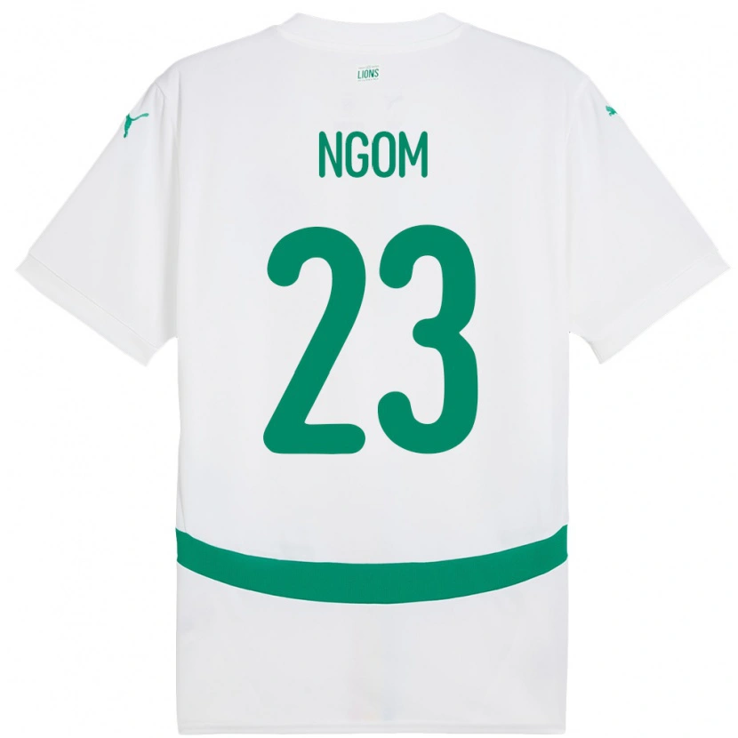 Danxen Donna Maglia Senegal Astou Ngom #23 Bianco Kit Gara Home 24-26 Maglietta