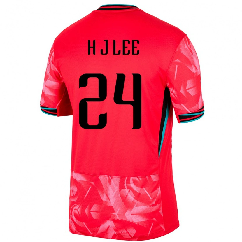 Danxen Donna Maglia Corea Del Sud Ji-Han Lee #24 Rosso Kit Gara Home 24-26 Maglietta