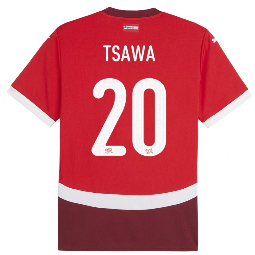 Danxen Donna Maglia Svizzera Cheveyo Tsawa #20 Rosso Kit Gara Home 24-26 Maglietta