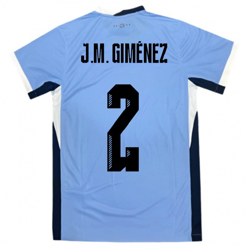 Danxen Donna Maglia Uruguay José María Giménez #2 Bianco Nero Kit Gara Home 24-26 Maglietta