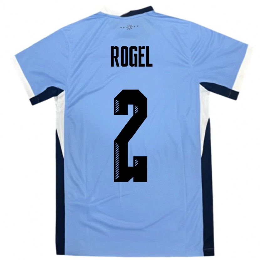 Danxen Donna Maglia Uruguay Agustin Rogel #2 Bianco Nero Kit Gara Home 24-26 Maglietta
