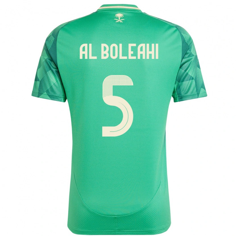 Danxen Donna Maglia Arabia Saudita Ali Al-Bulayhi #5 Verde Kit Gara Home 24-26 Maglietta