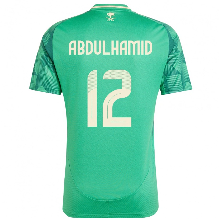 Danxen Donna Maglia Arabia Saudita Saud Abdulhamid #12 Verde Kit Gara Home 24-26 Maglietta