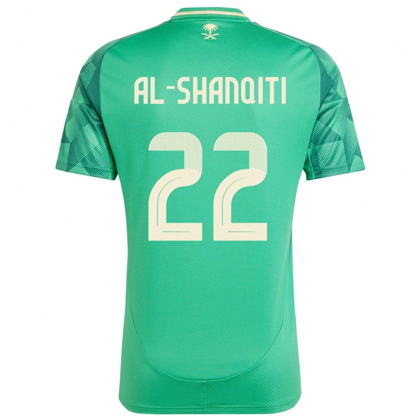 Danxen Donna Maglia Arabia Saudita Hamed Al-Shanqiti #22 Verde Kit Gara Home 24-26 Maglietta
