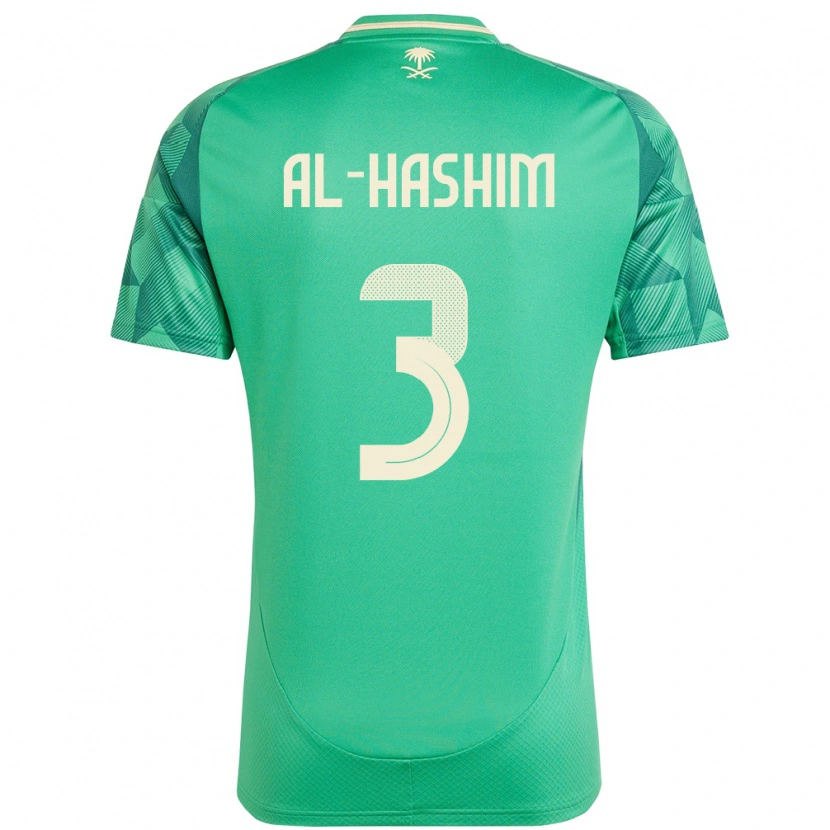 Danxen Donna Maglia Arabia Saudita Jawad Al-Hashim #3 Verde Kit Gara Home 24-26 Maglietta