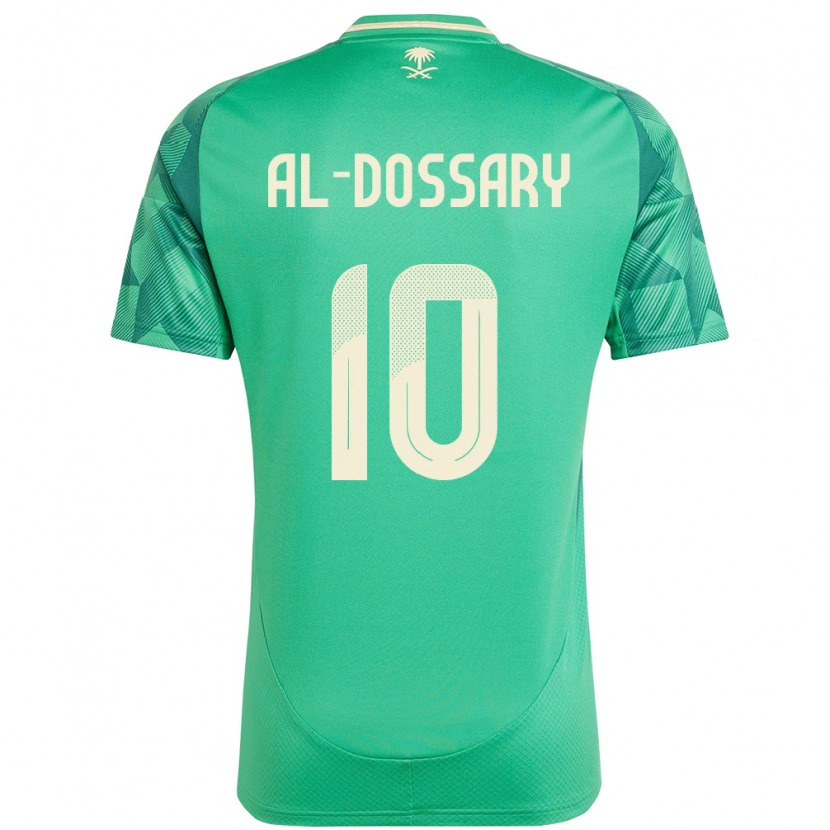 Danxen Donna Maglia Arabia Saudita Abdullah Al-Dossary #10 Verde Kit Gara Home 24-26 Maglietta