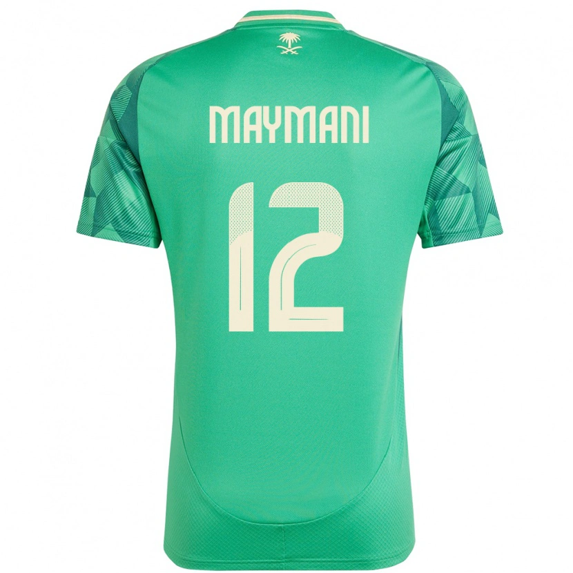 Danxen Donna Maglia Arabia Saudita Ammar Maymani #12 Verde Kit Gara Home 24-26 Maglietta