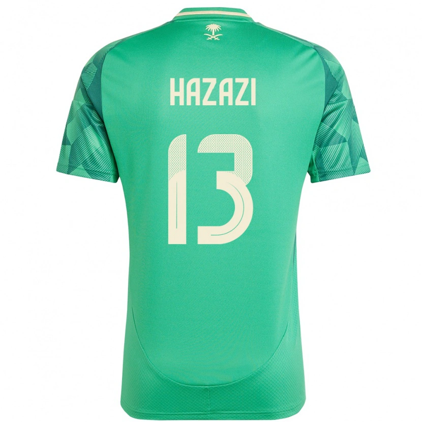 Danxen Donna Maglia Arabia Saudita Bassam Hazazi #13 Verde Kit Gara Home 24-26 Maglietta