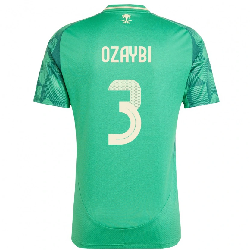 Danxen Donna Maglia Arabia Saudita Raed Ozaybi #3 Verde Kit Gara Home 24-26 Maglietta