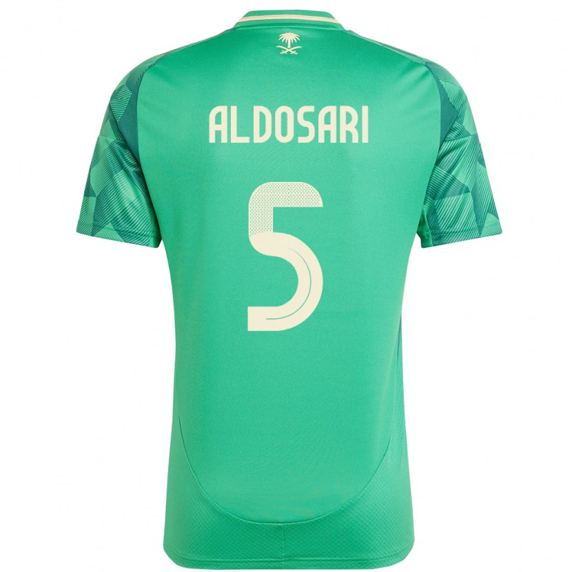 Danxen Donna Maglia Arabia Saudita Mohammed Aldosari #5 Verde Kit Gara Home 24-26 Maglietta