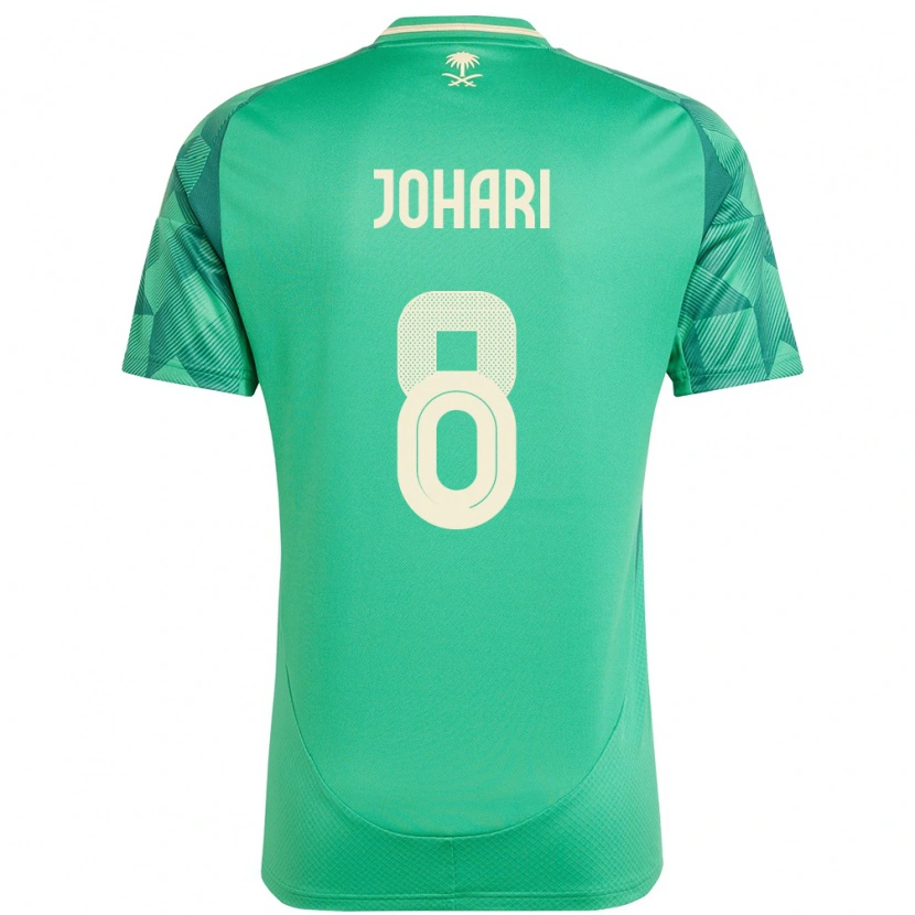 Danxen Donna Maglia Arabia Saudita Layan Johari #8 Verde Kit Gara Home 24-26 Maglietta