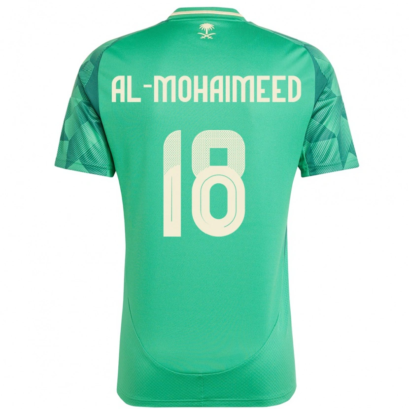 Danxen Donna Maglia Arabia Saudita Samer Al Mohaimeed #18 Verde Kit Gara Home 24-26 Maglietta
