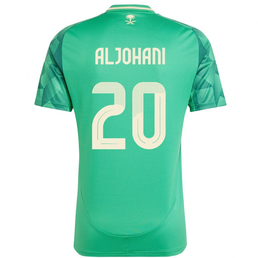 Danxen Donna Maglia Arabia Saudita Ziyad Aljohani #20 Verde Kit Gara Home 24-26 Maglietta