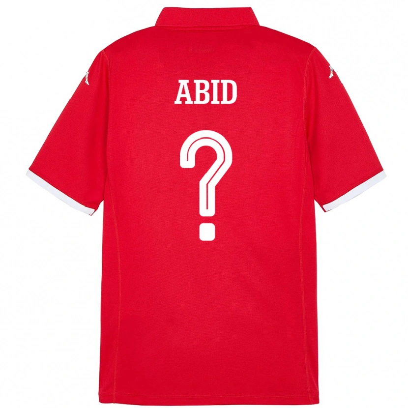 Danxen Donna Maglia Tunisia Oussama Abid #0 Rosso Kit Gara Home 24-26 Maglietta