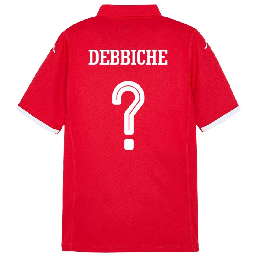 Danxen Donna Maglia Tunisia Wael Debbiche #0 Rosso Kit Gara Home 24-26 Maglietta