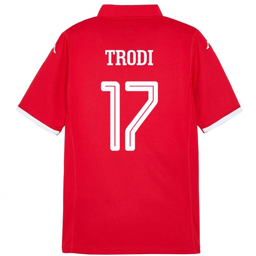 Danxen Donna Maglia Tunisia Imen Trodi #17 Rosso Kit Gara Home 24-26 Maglietta