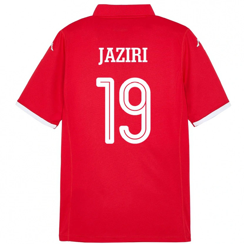 Danxen Donna Maglia Tunisia Seifeddin Jaziri #19 Rosso Kit Gara Home 24-26 Maglietta