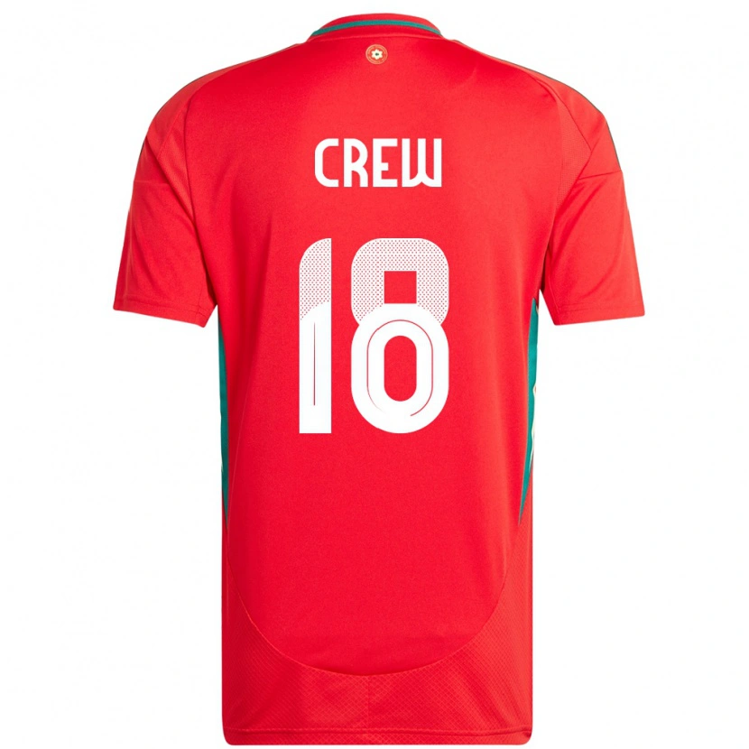 Danxen Donna Maglia Galles Charlie Crew #18 Rosso Kit Gara Home 24-26 Maglietta