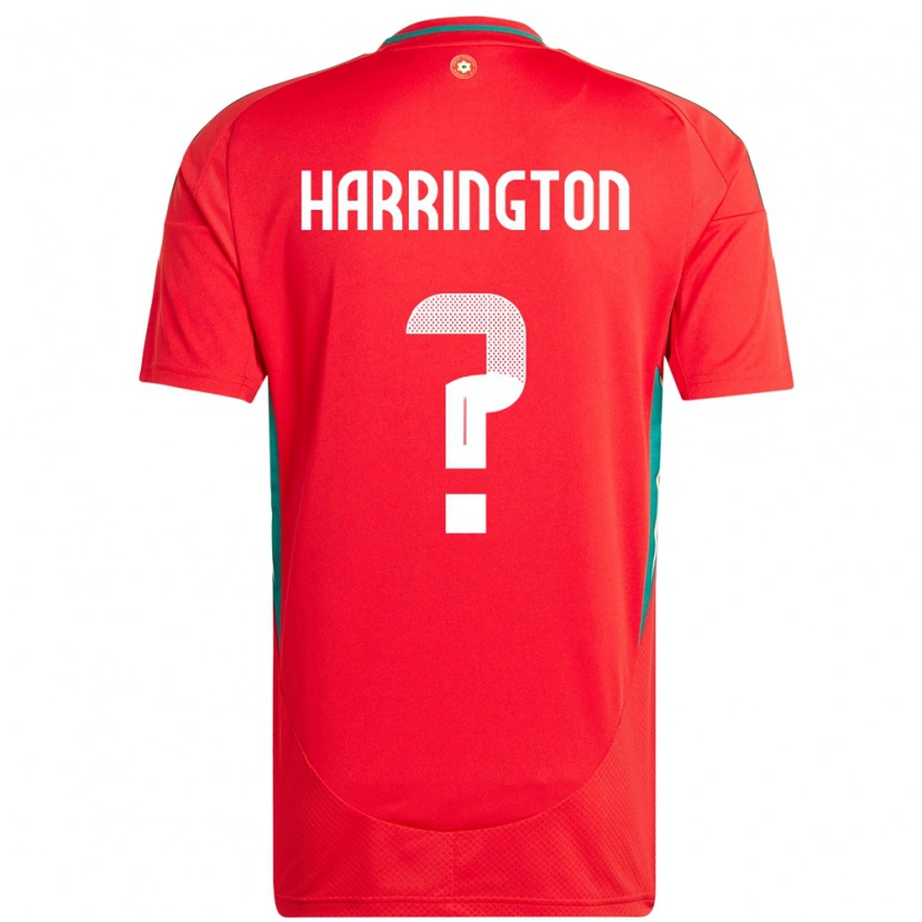 Danxen Donna Maglia Galles Theo Harrington #0 Rosso Kit Gara Home 24-26 Maglietta