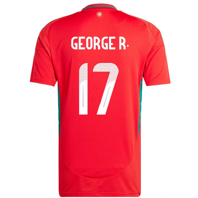 Danxen Donna Maglia Galles George Robinson #17 Rosso Kit Gara Home 24-26 Maglietta