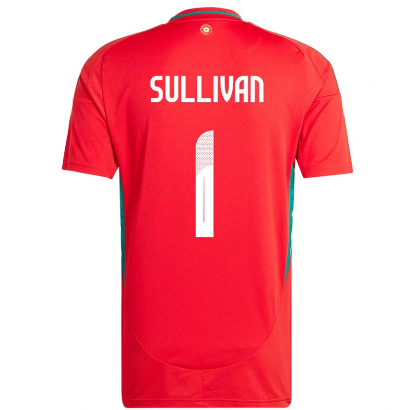 Danxen Donna Maglia Galles Laura O Sullivan #1 Rosso Kit Gara Home 24-26 Maglietta