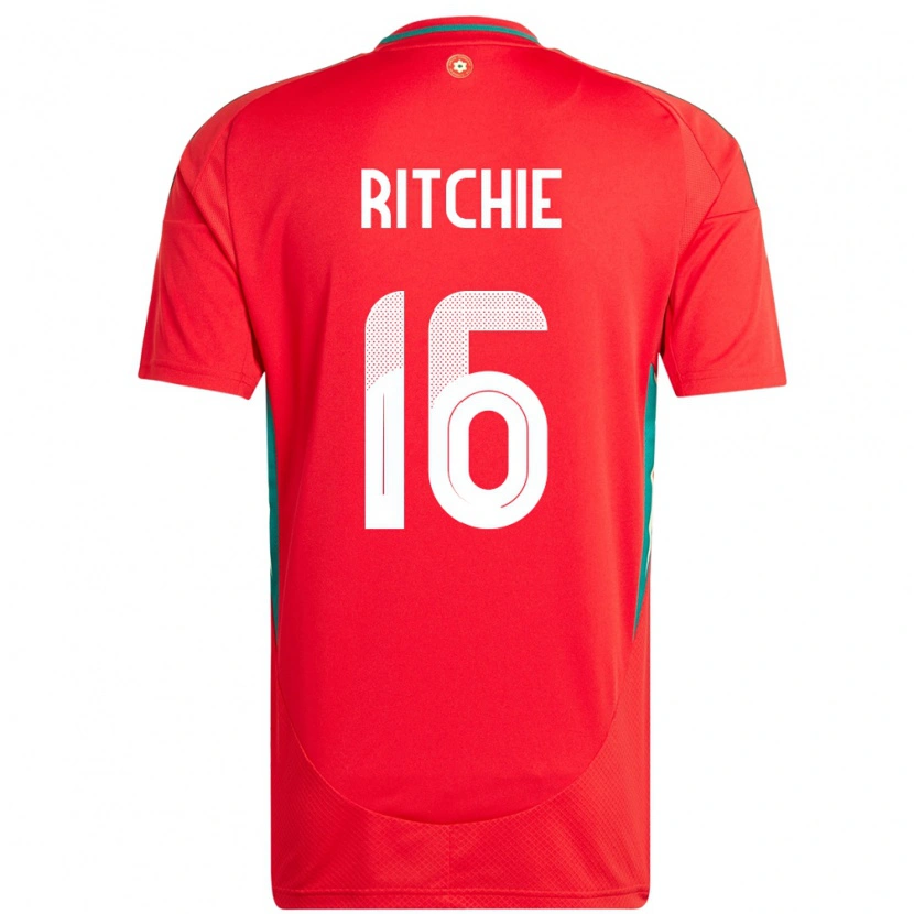 Danxen Donna Maglia Galles Amelia Ritchie #16 Rosso Kit Gara Home 24-26 Maglietta