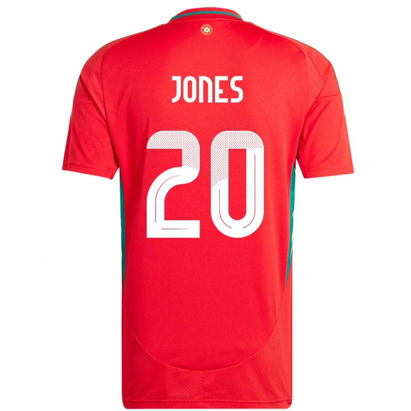 Danxen Donna Maglia Galles Carrie Jones #20 Rosso Kit Gara Home 24-26 Maglietta