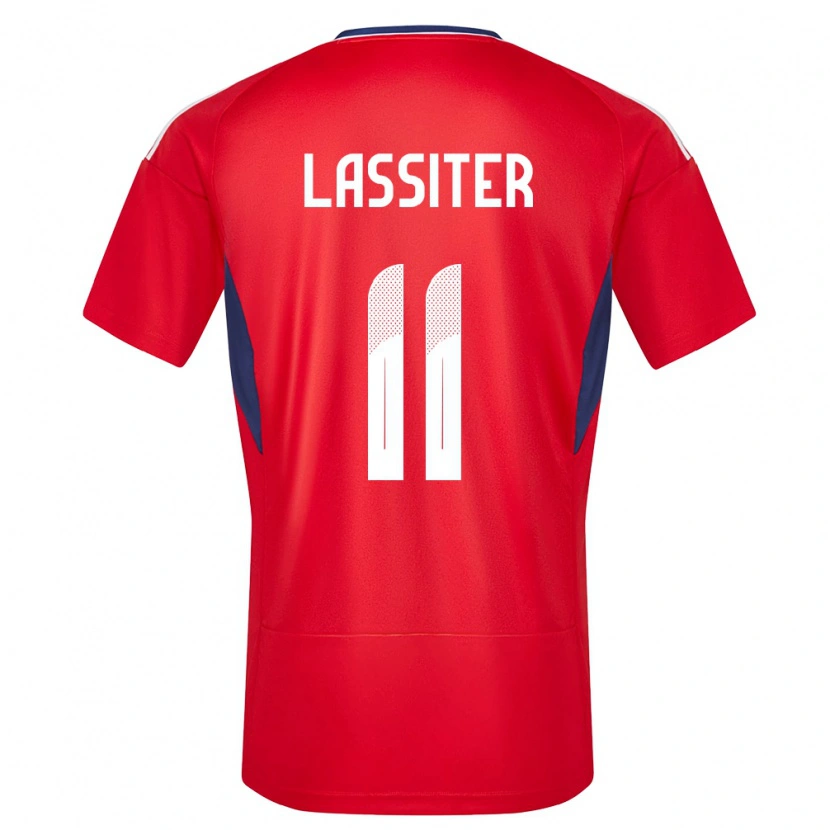 Danxen Donna Maglia Costa Rica Ariel Lassiter #11 Rosso Kit Gara Home 24-26 Maglietta