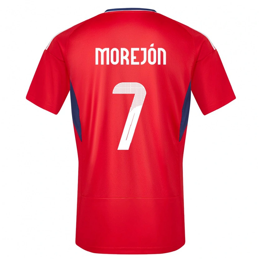 Danxen Donna Maglia Costa Rica Jorge Morejón #7 Rosso Kit Gara Home 24-26 Maglietta