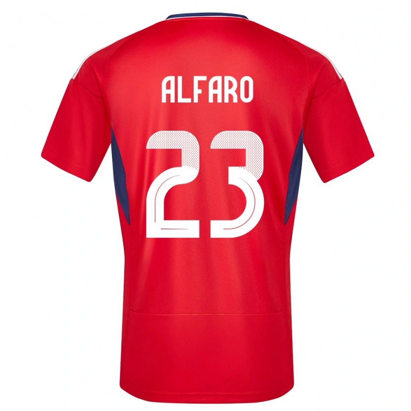 Danxen Donna Maglia Costa Rica Marshall Alfaro #23 Rosso Kit Gara Home 24-26 Maglietta