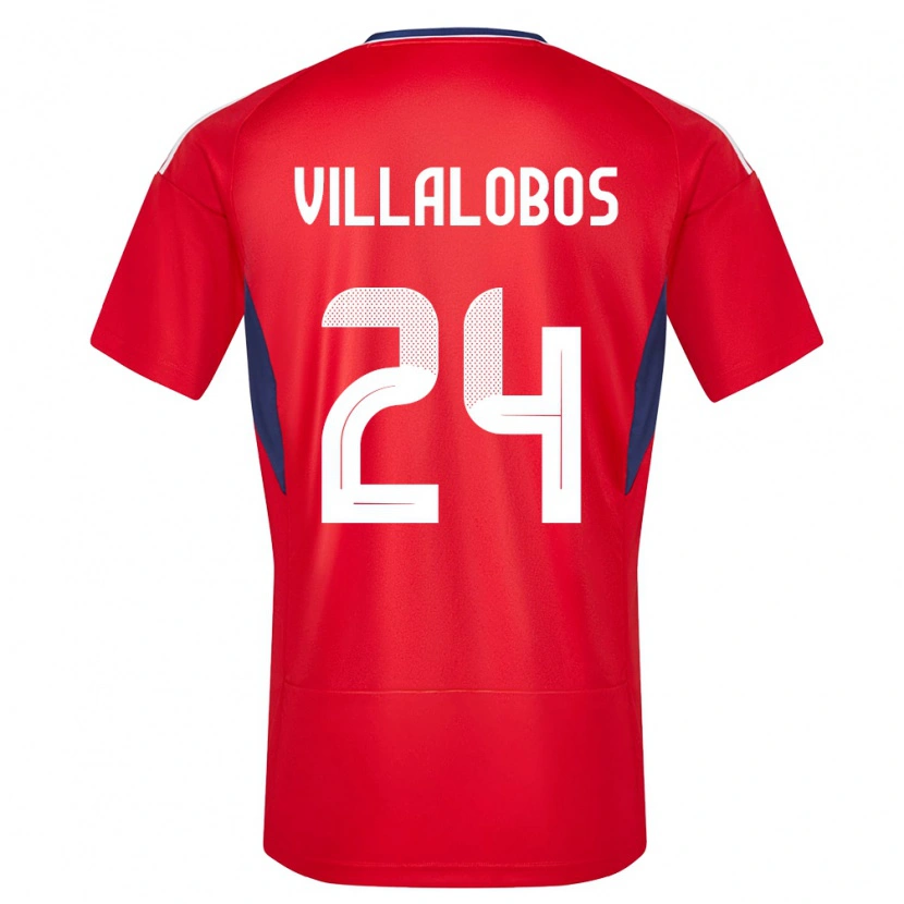 Danxen Donna Maglia Costa Rica Anthuan Villalobos #24 Rosso Kit Gara Home 24-26 Maglietta