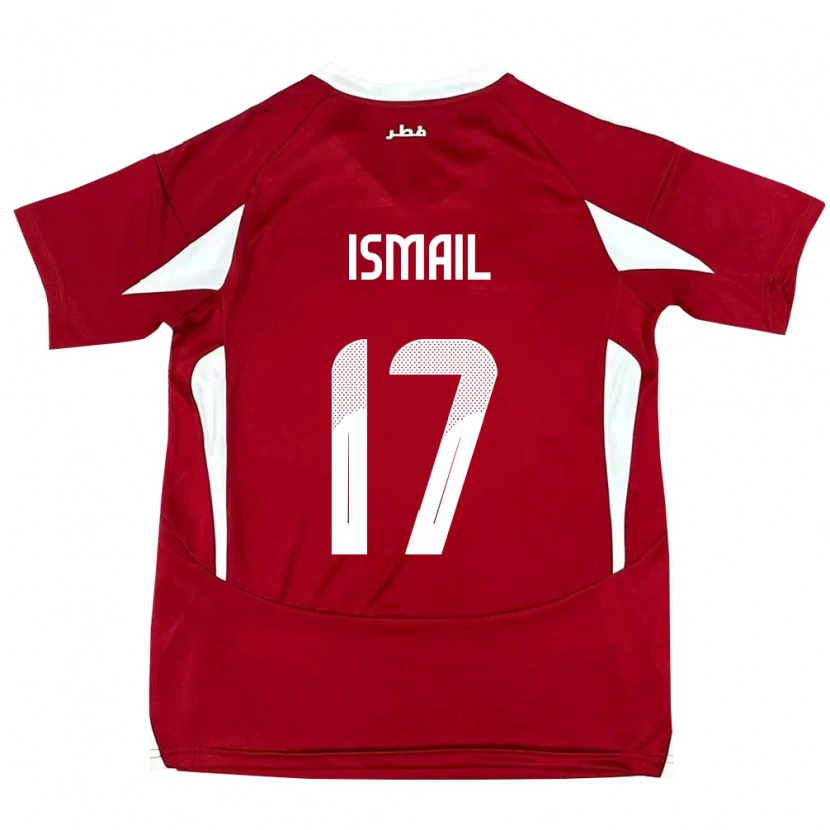 Danxen Donna Maglia Qatar Ismail Mohamad #17 Rosso Kit Gara Home 24-26 Maglietta