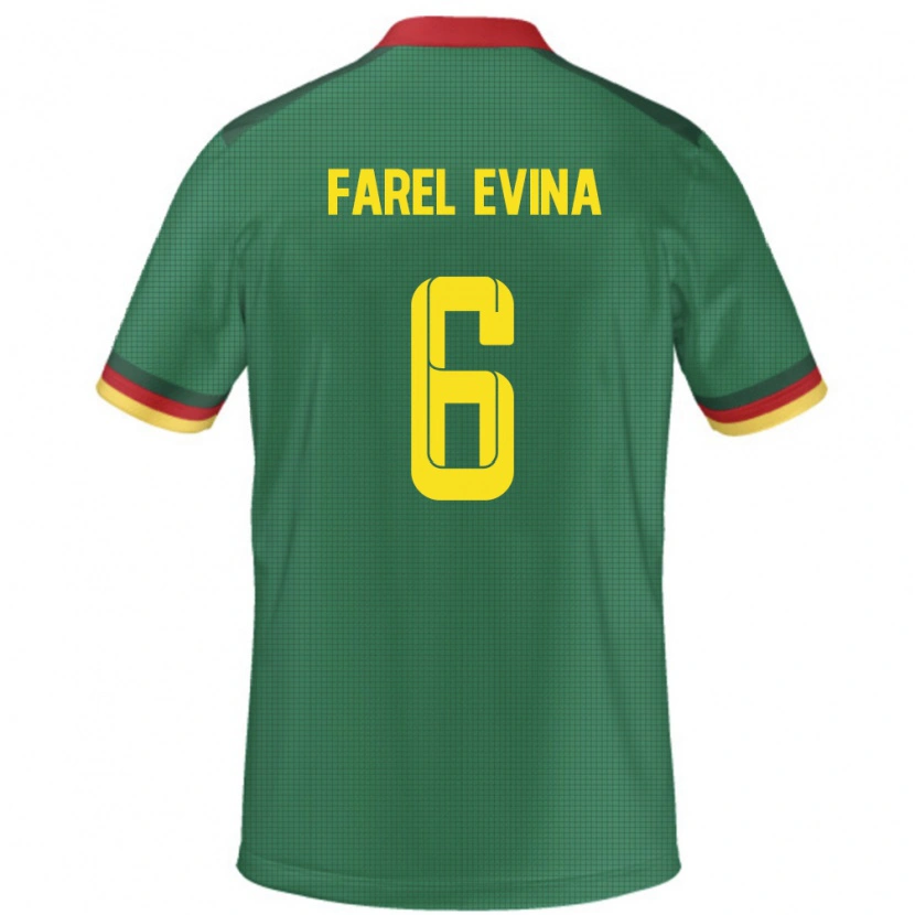 Danxen Donna Maglia Camerun Sony Farel Evina #6 Verde Kit Gara Home 24-26 Maglietta