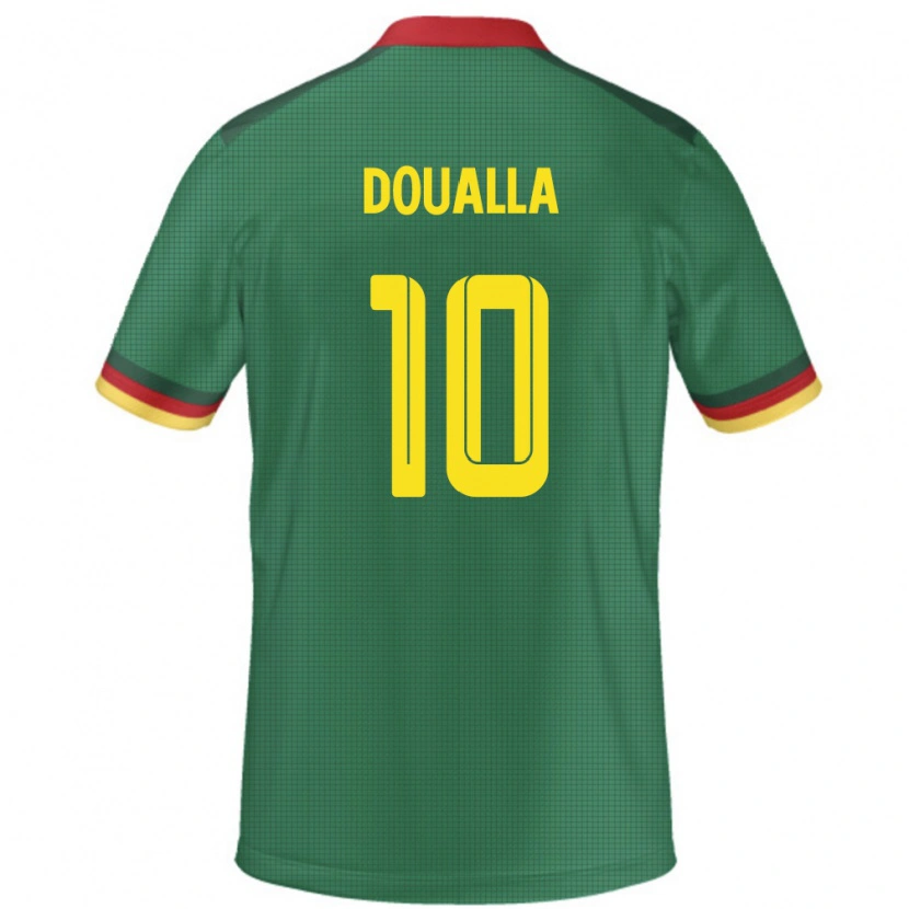 Danxen Donna Maglia Camerun Nathan Doualla #10 Verde Kit Gara Home 24-26 Maglietta