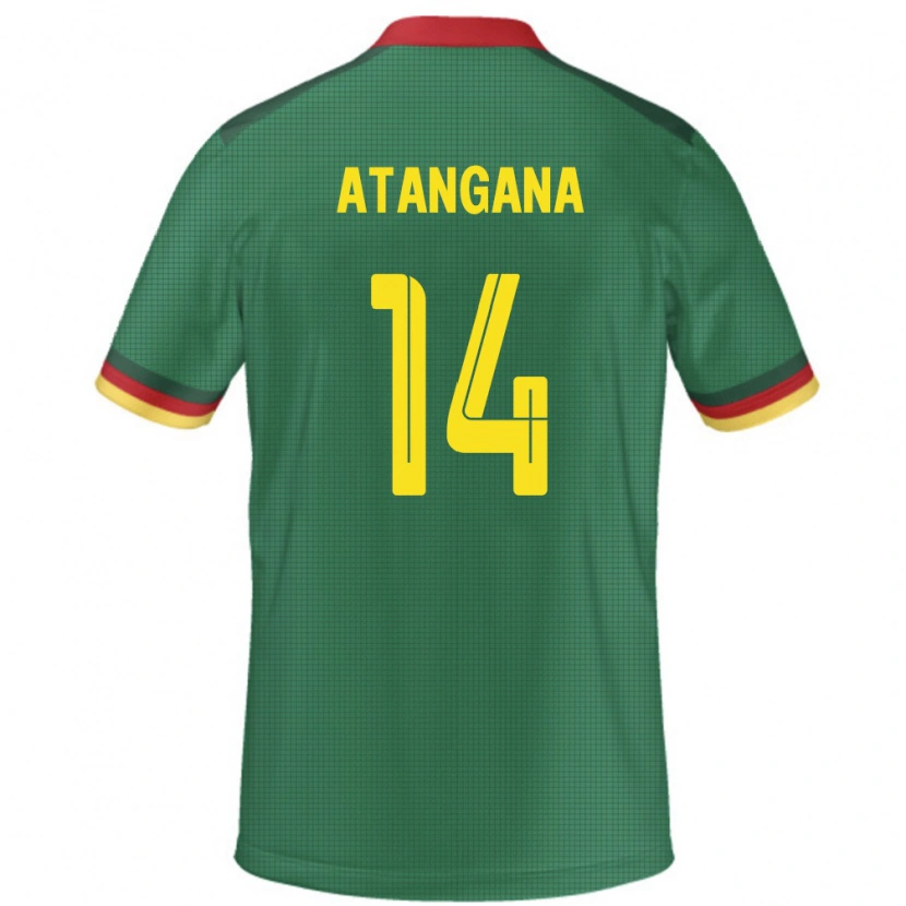 Danxen Donna Maglia Camerun Joseph Atangana #14 Verde Kit Gara Home 24-26 Maglietta