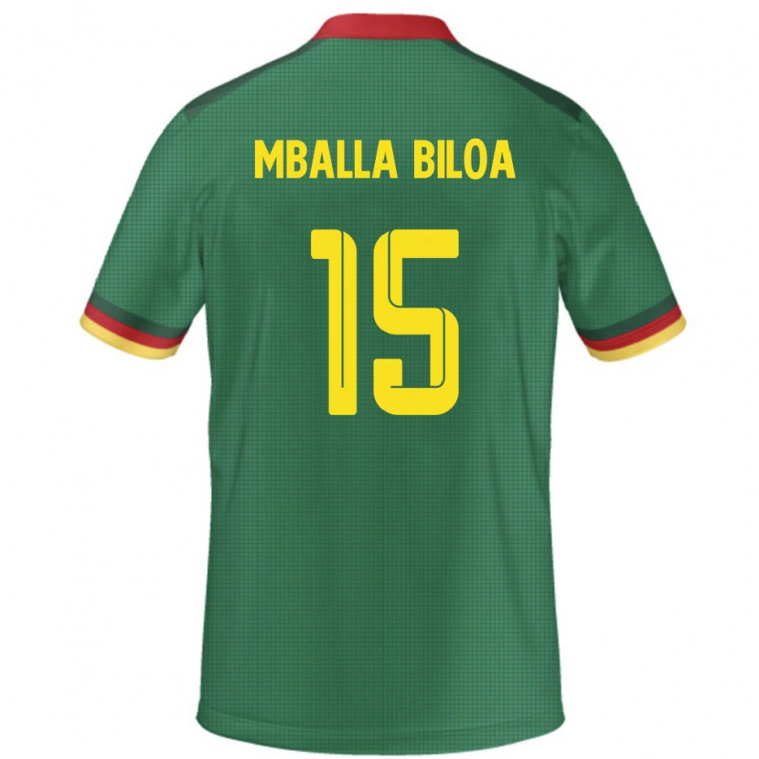 Danxen Donna Maglia Camerun Jules Victor Mballa Biloa #15 Verde Kit Gara Home 24-26 Maglietta