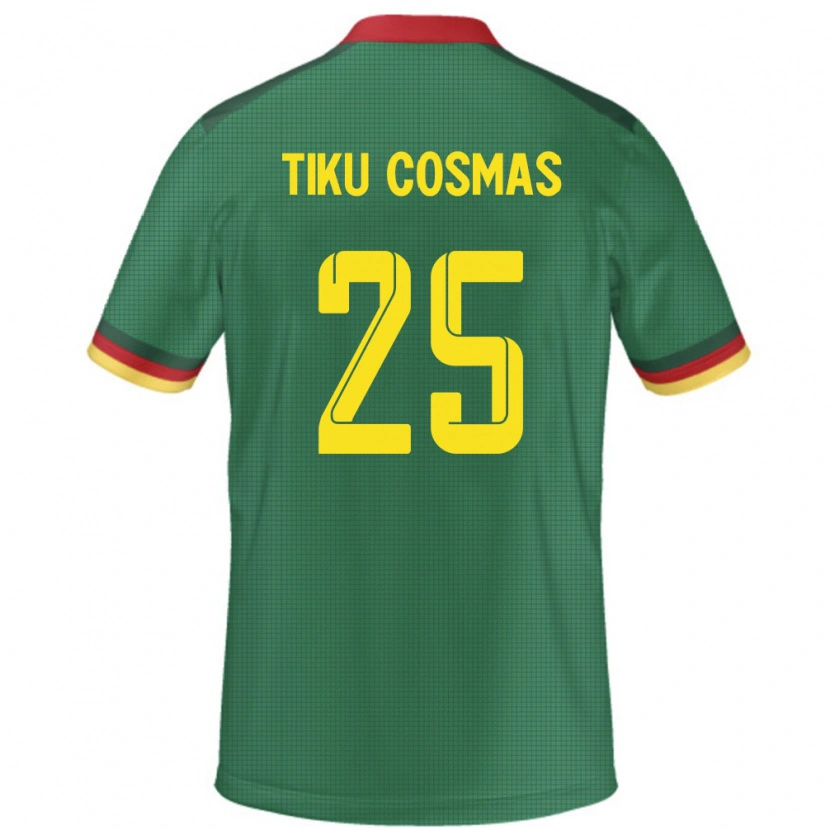 Danxen Donna Maglia Camerun Ayuck Tiku Cosmas #25 Verde Kit Gara Home 24-26 Maglietta
