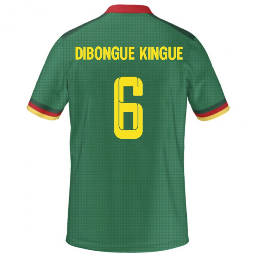 Danxen Donna Maglia Camerun Gael Dibongue Kingue #6 Verde Kit Gara Home 24-26 Maglietta