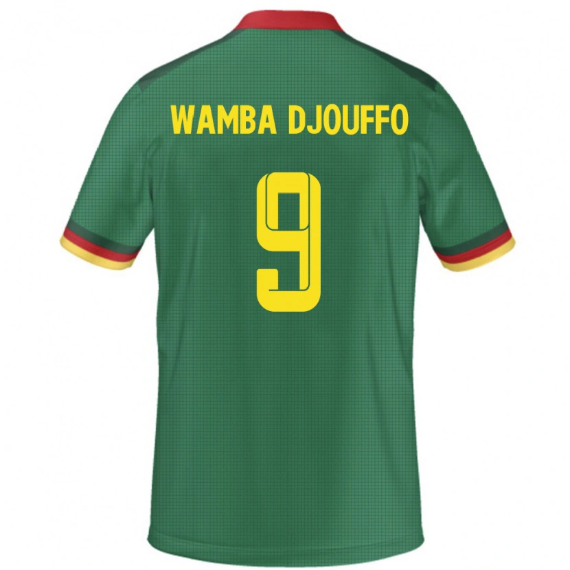 Danxen Donna Maglia Camerun Leonel Wamba Djouffo #9 Verde Kit Gara Home 24-26 Maglietta