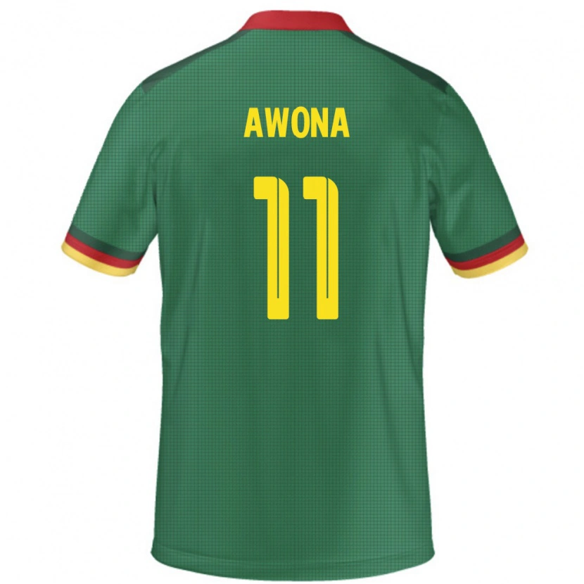Danxen Donna Maglia Camerun Aurelle Awona #11 Verde Kit Gara Home 24-26 Maglietta