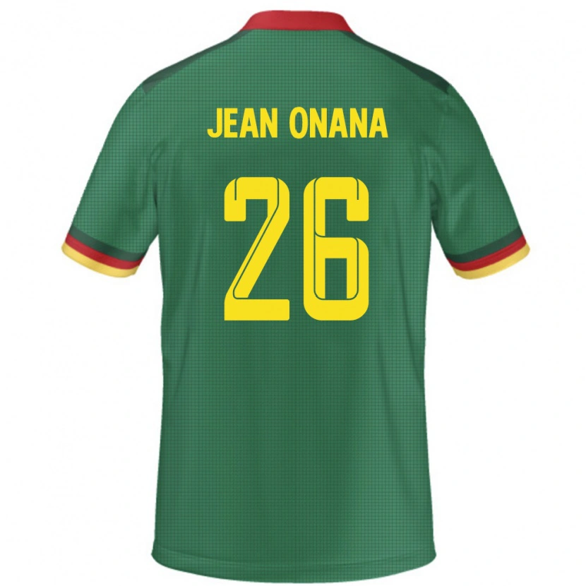 Danxen Donna Maglia Camerun Jean Onana #26 Verde Kit Gara Home 24-26 Maglietta