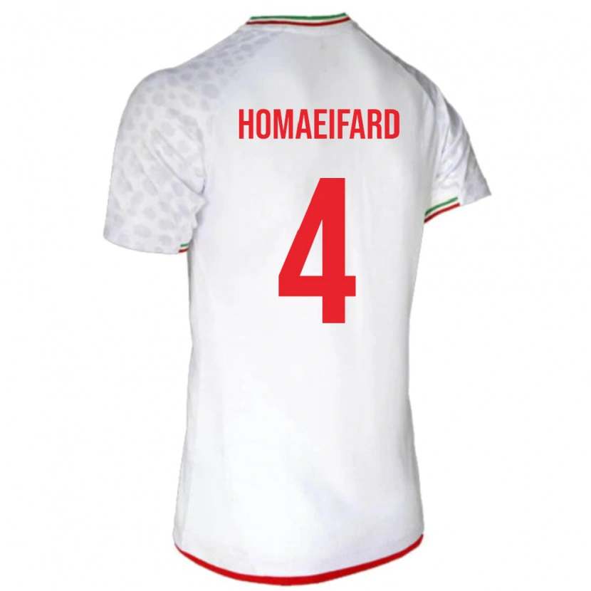 Danxen Donna Maglia Iran Alireza Homaeifard #4 Bianco Kit Gara Home 24-26 Maglietta