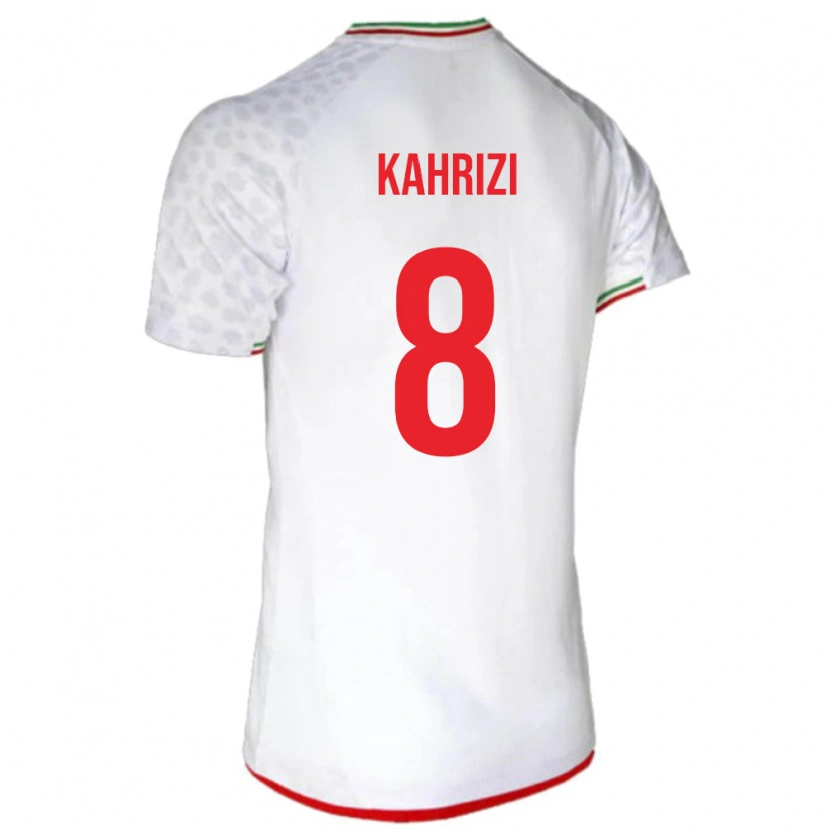 Danxen Donna Maglia Iran Abbas Kahrizi #8 Bianco Kit Gara Home 24-26 Maglietta