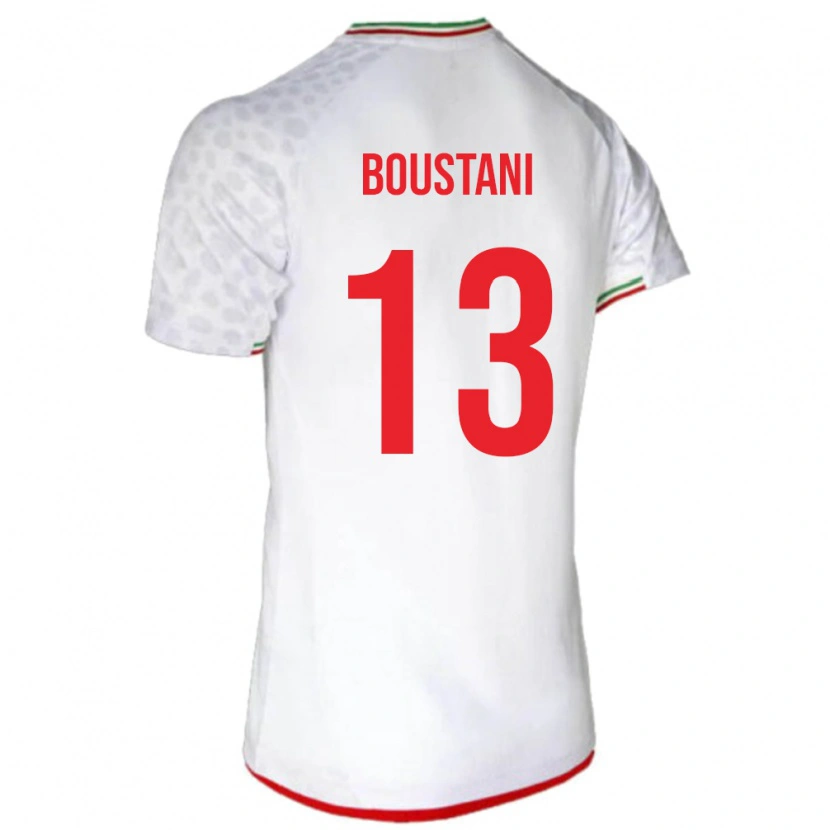 Danxen Donna Maglia Iran Amirmohammad Boustani #13 Bianco Kit Gara Home 24-26 Maglietta