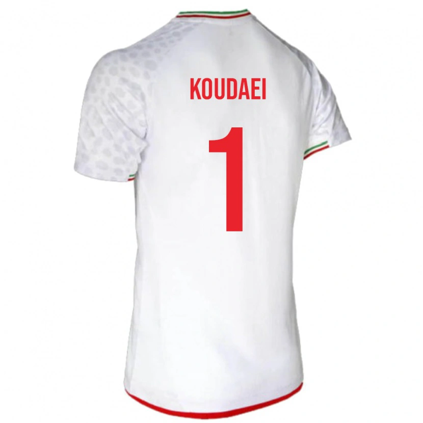 Danxen Donna Maglia Iran Zohreh Koudaei #1 Bianco Kit Gara Home 24-26 Maglietta