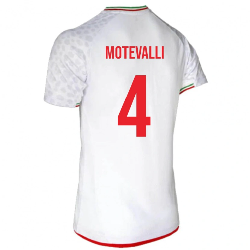Danxen Donna Maglia Iran Melika Motevalli #4 Bianco Kit Gara Home 24-26 Maglietta