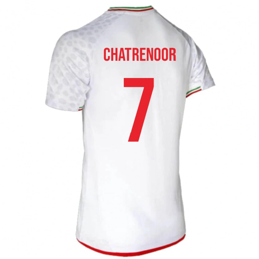 Danxen Donna Maglia Iran Afsaneh Chatrenoor #7 Bianco Kit Gara Home 24-26 Maglietta