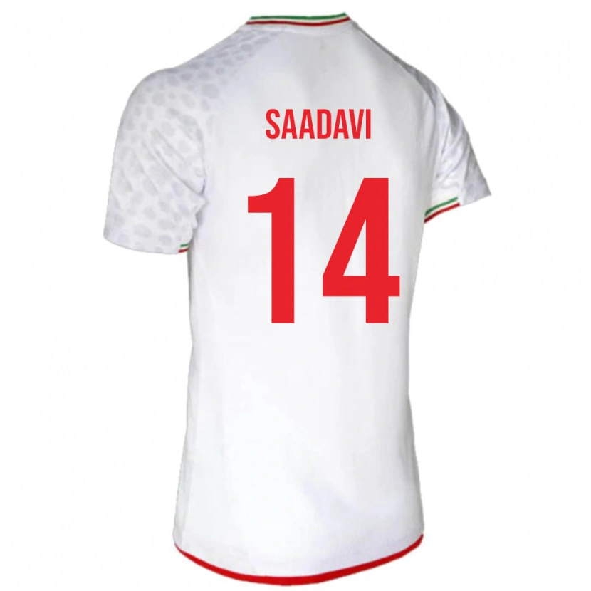 Danxen Donna Maglia Iran Zargham Saadavi #14 Bianco Kit Gara Home 24-26 Maglietta