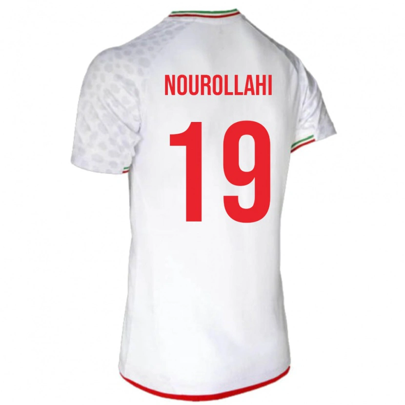 Danxen Donna Maglia Iran Ahmad Nourollahi #19 Bianco Kit Gara Home 24-26 Maglietta